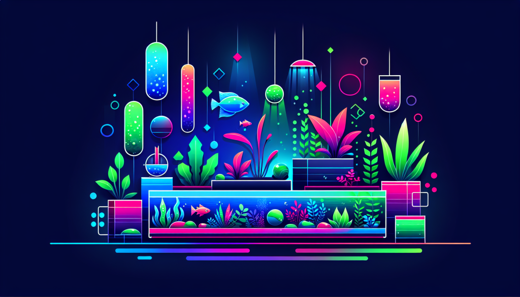 Modern flat design aquascaping illustration for undefined