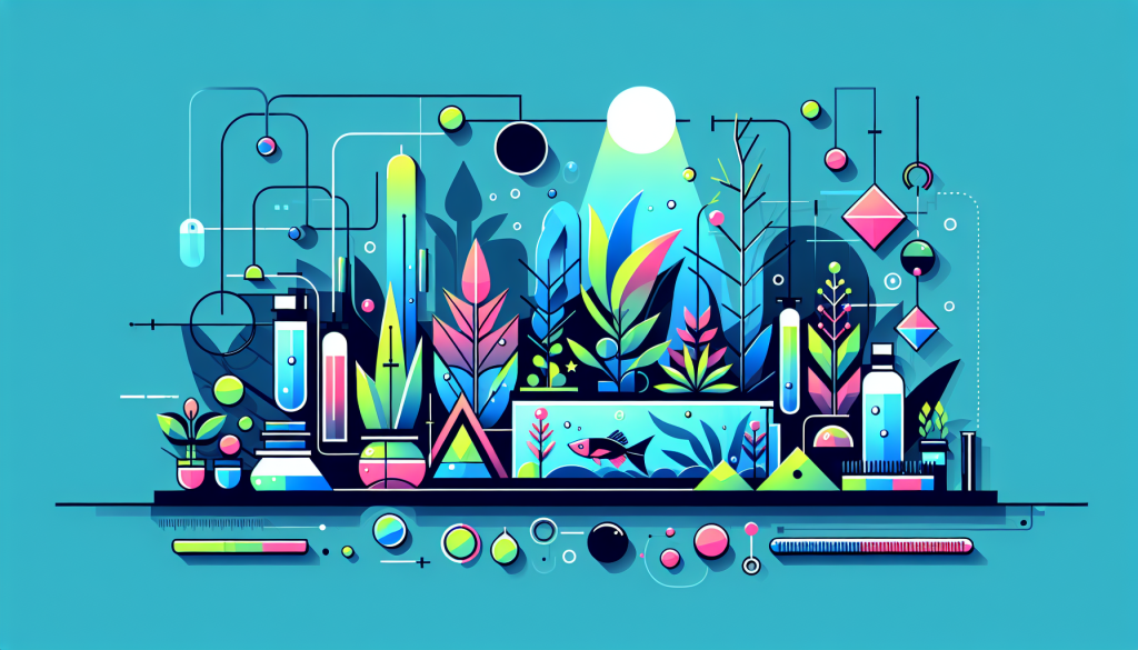 Modern flat design aquascaping illustration for undefined