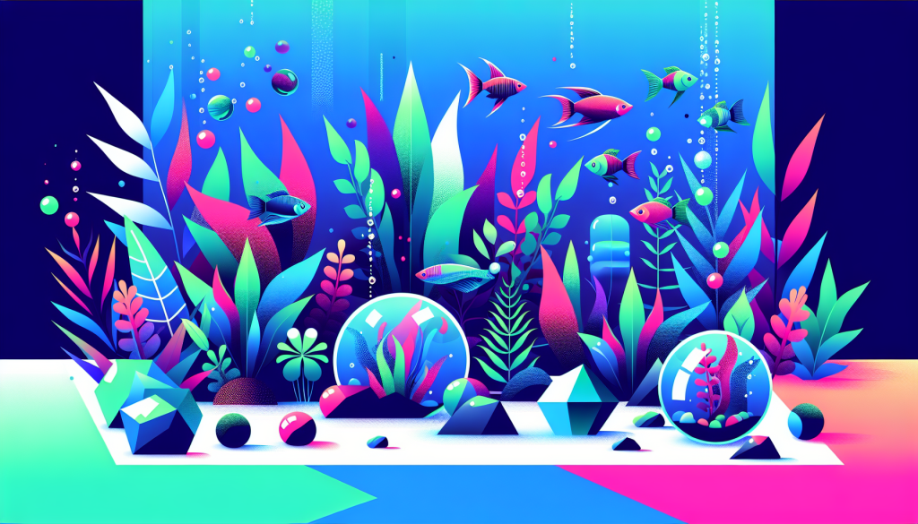 Modern flat design aquascaping illustration for undefined