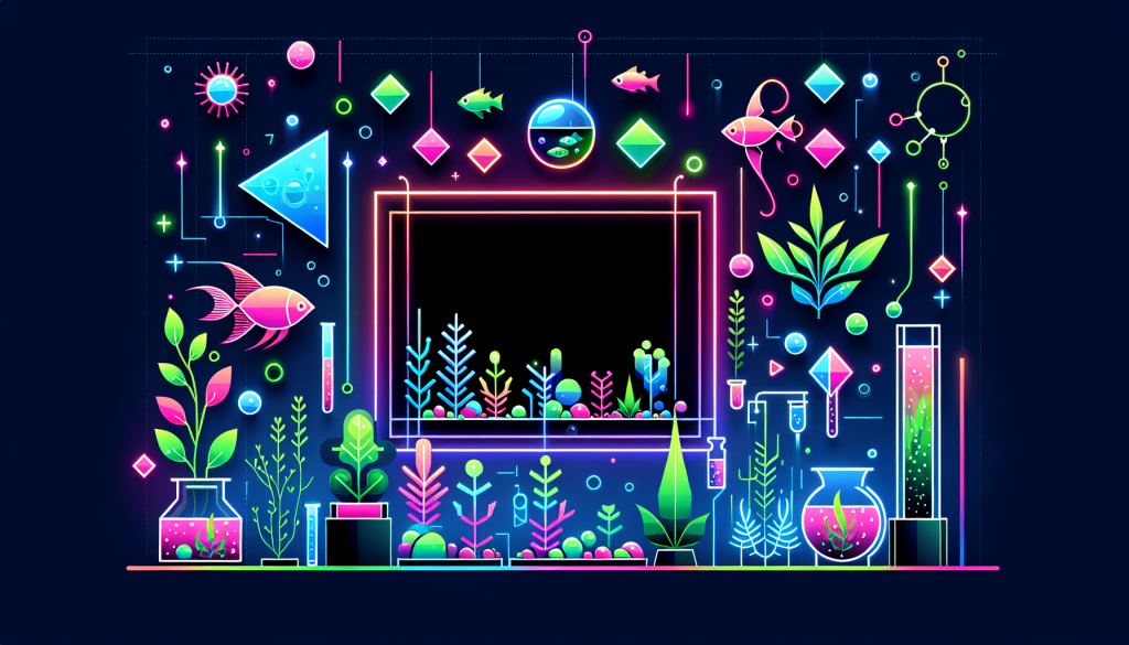 Modern flat design aquascaping illustration for undefined