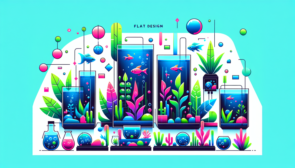 Modern flat design aquascaping illustration for undefined