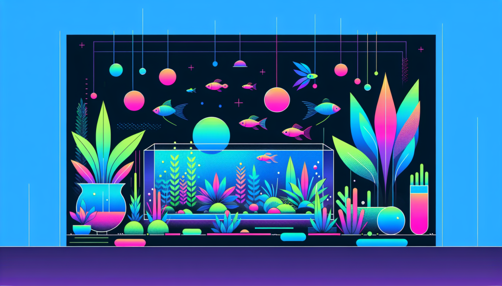 Modern flat design aquascaping illustration for undefined