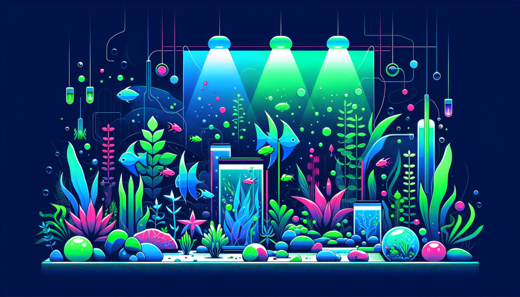 Modern flat design aquascaping illustration for undefined