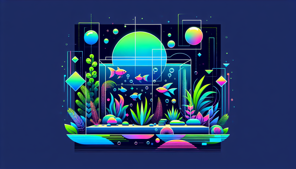 Modern flat design aquascaping illustration for undefined