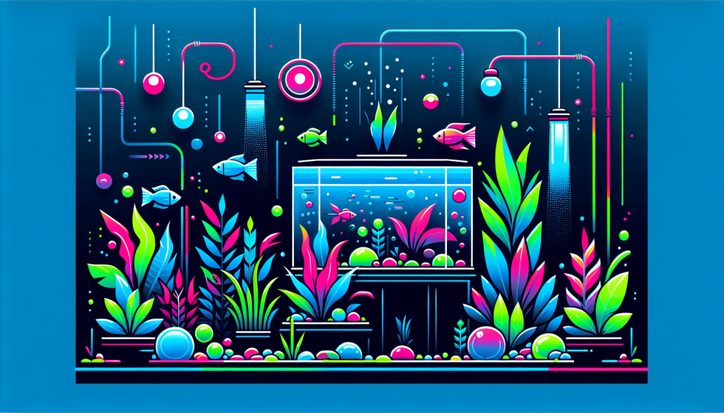 Modern flat design aquascaping illustration for undefined