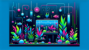 Modern flat design aquascaping illustration for undefined