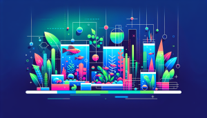 Modern flat design aquascaping illustration for undefined