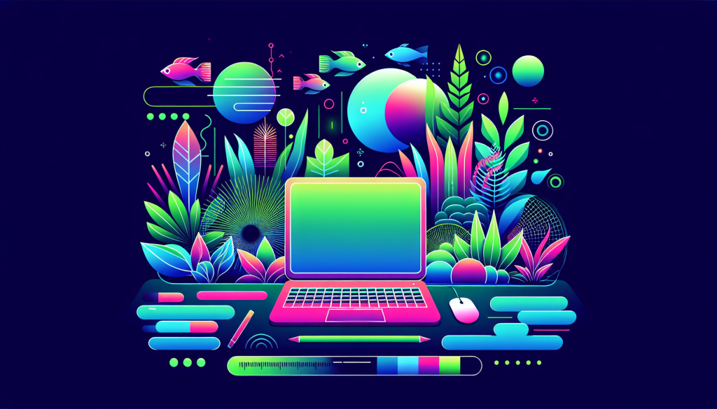 Modern flat design aquascaping illustration for undefined