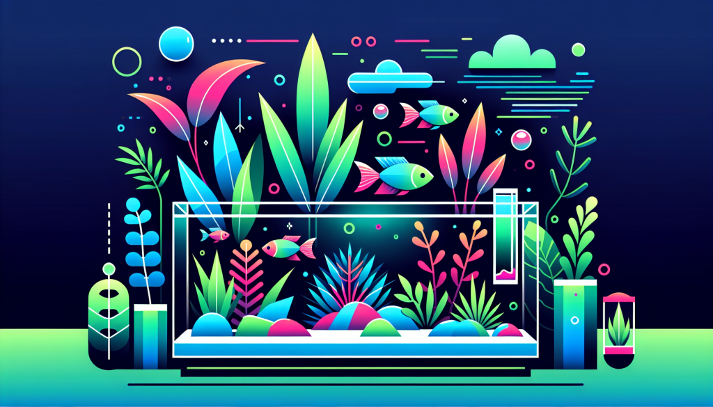 Modern flat design aquascaping illustration for undefined