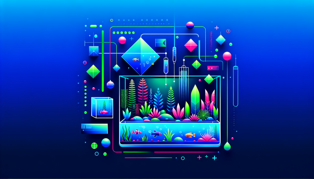 Modern flat design aquascaping illustration for undefined