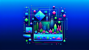 Modern flat design aquascaping illustration for undefined