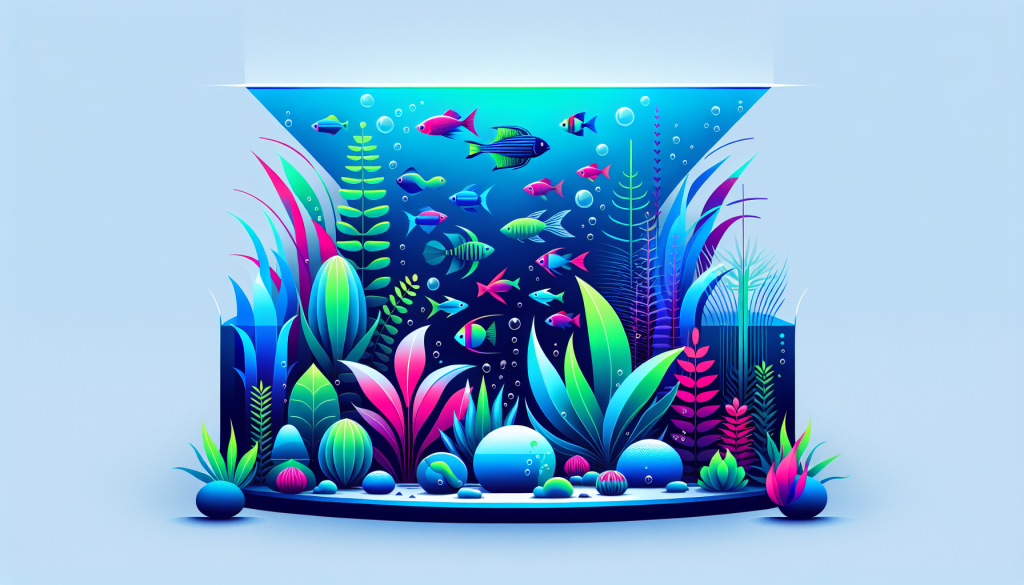 Modern flat design aquascaping illustration for undefined