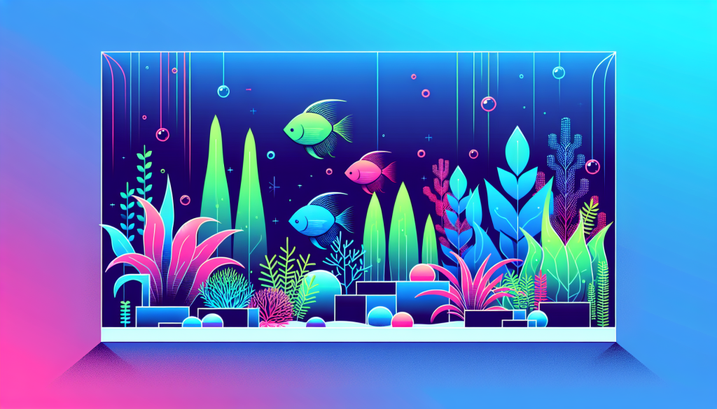 Modern flat design aquascaping illustration for undefined