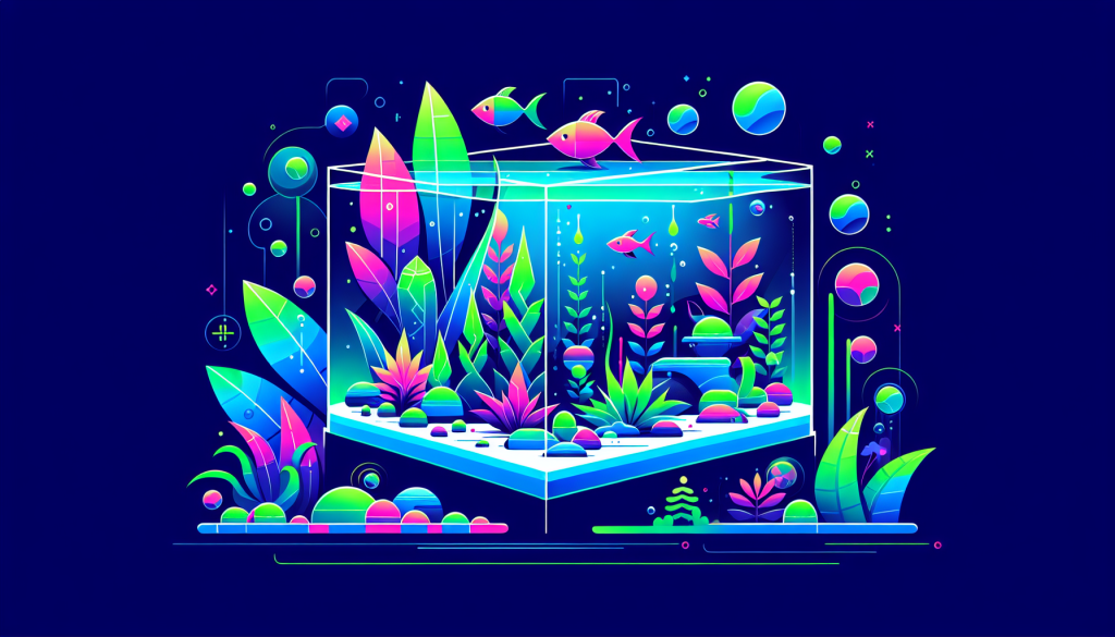 Modern flat design aquascaping illustration for undefined