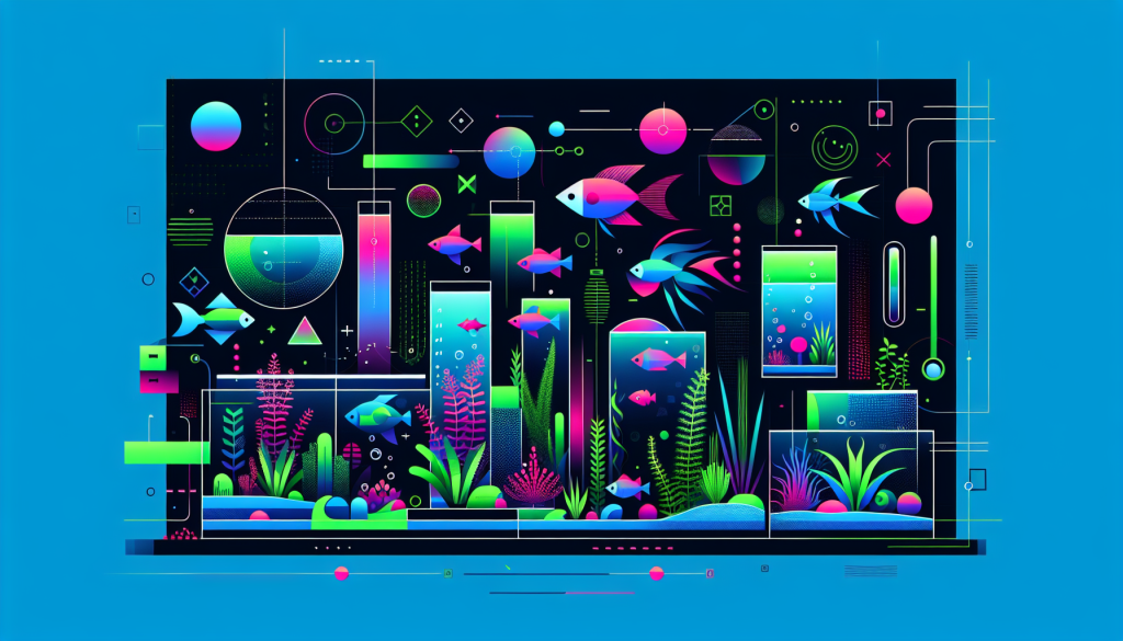 Modern flat design aquascaping illustration for undefined