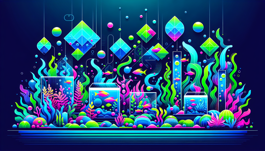 Modern flat design aquascaping illustration for undefined
