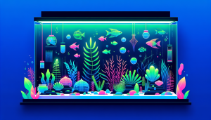 Modern flat design aquascaping illustration for undefined