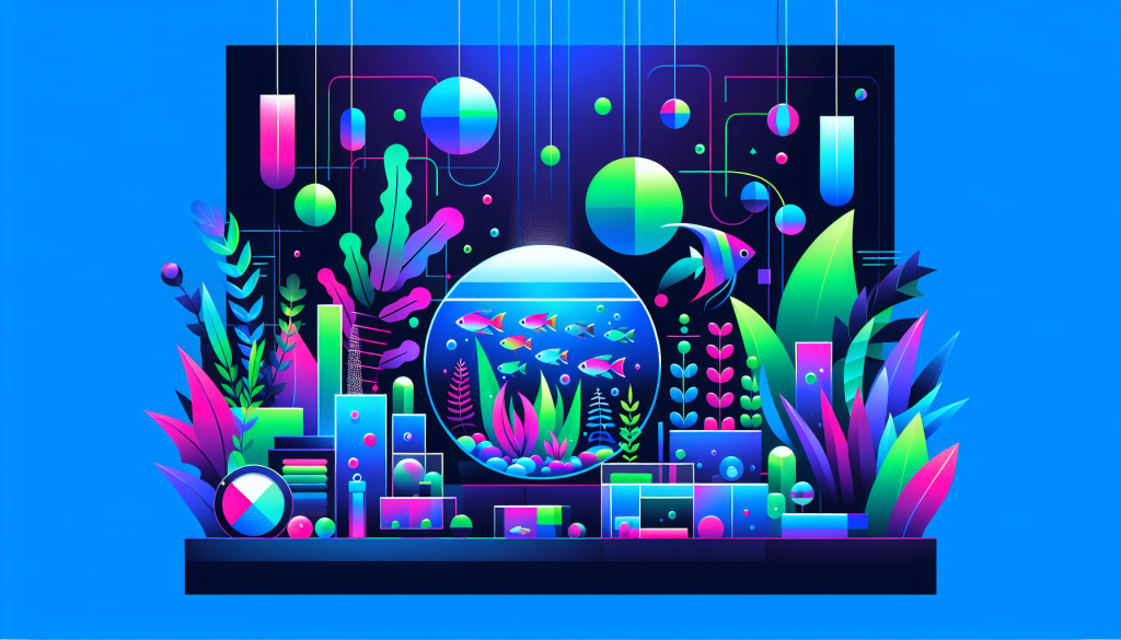 Modern flat design aquascaping illustration for undefined