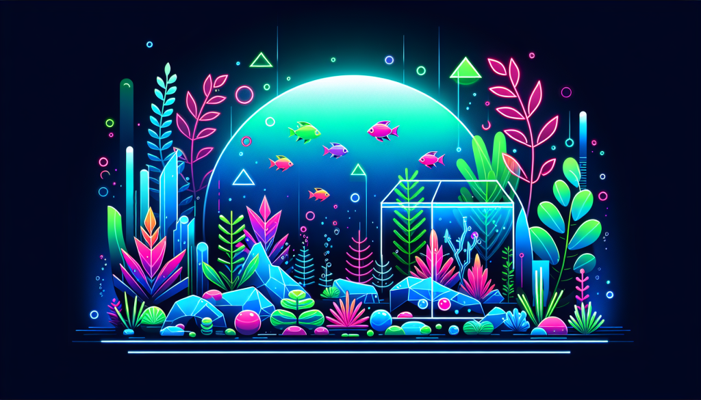 Modern flat design aquascaping illustration for undefined