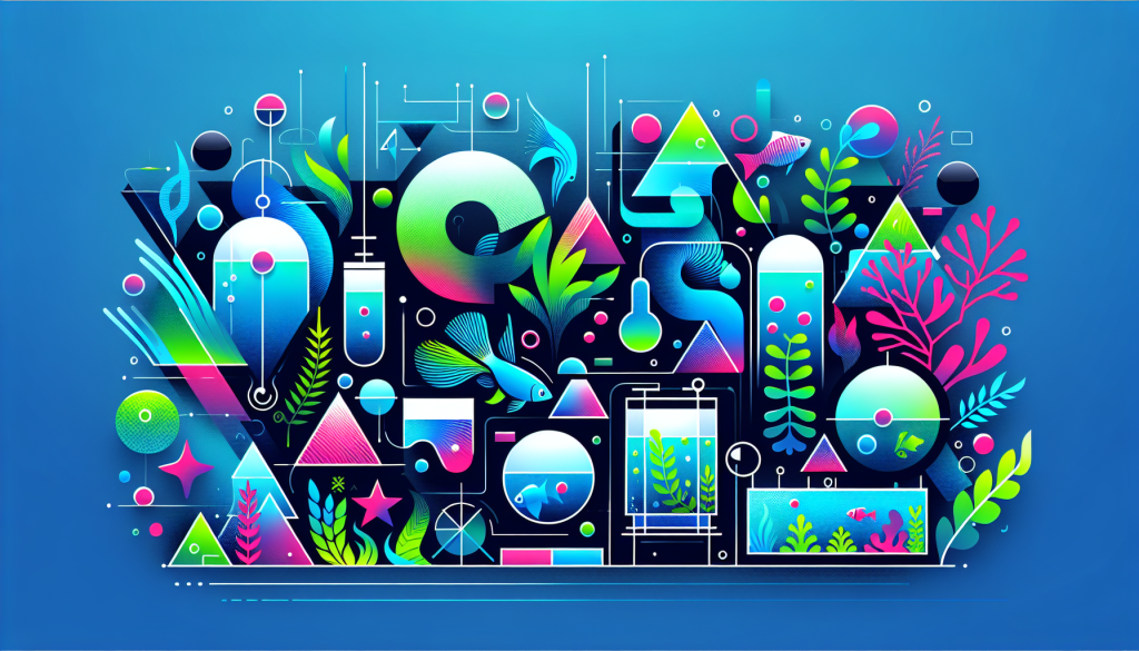 Modern flat design aquascaping illustration for undefined