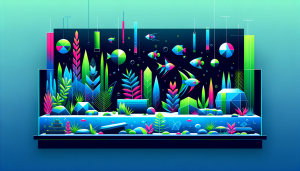 Modern flat design aquascaping illustration for undefined