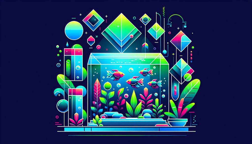 Modern flat design aquascaping illustration for undefined