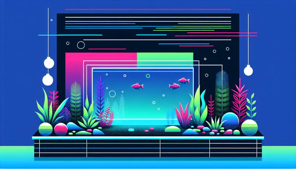 Modern flat design aquascaping illustration for undefined