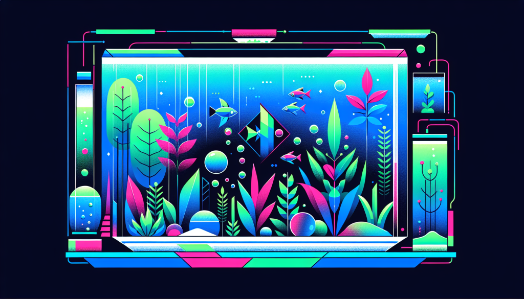 Modern flat design aquascaping illustration for undefined