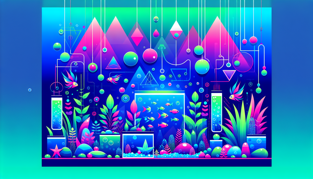 Modern flat design aquascaping illustration for undefined
