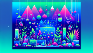 Modern flat design aquascaping illustration for undefined