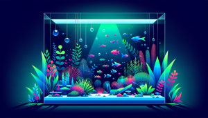Modern flat design aquascaping illustration for undefined
