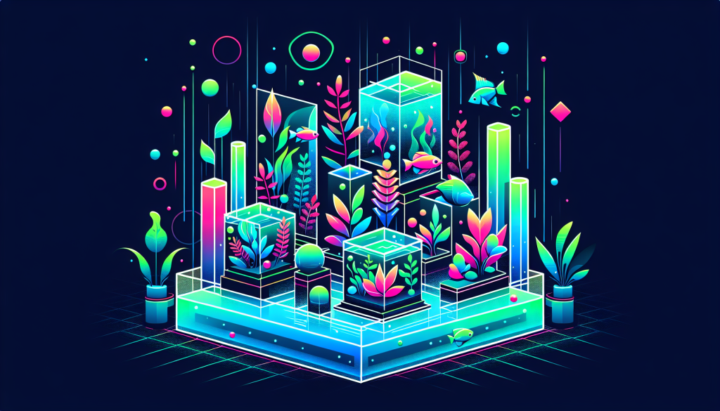 Modern flat design aquascaping illustration for undefined
