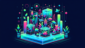 Modern flat design aquascaping illustration for undefined