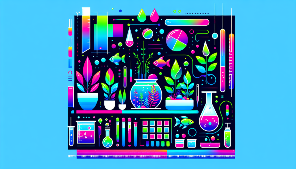 Modern flat design aquascaping illustration for undefined