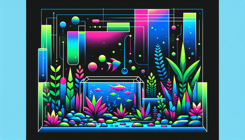Modern flat design aquascaping illustration for undefined