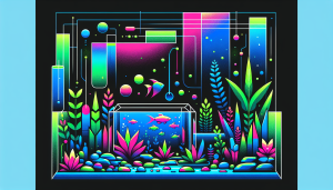 Modern flat design aquascaping illustration for undefined