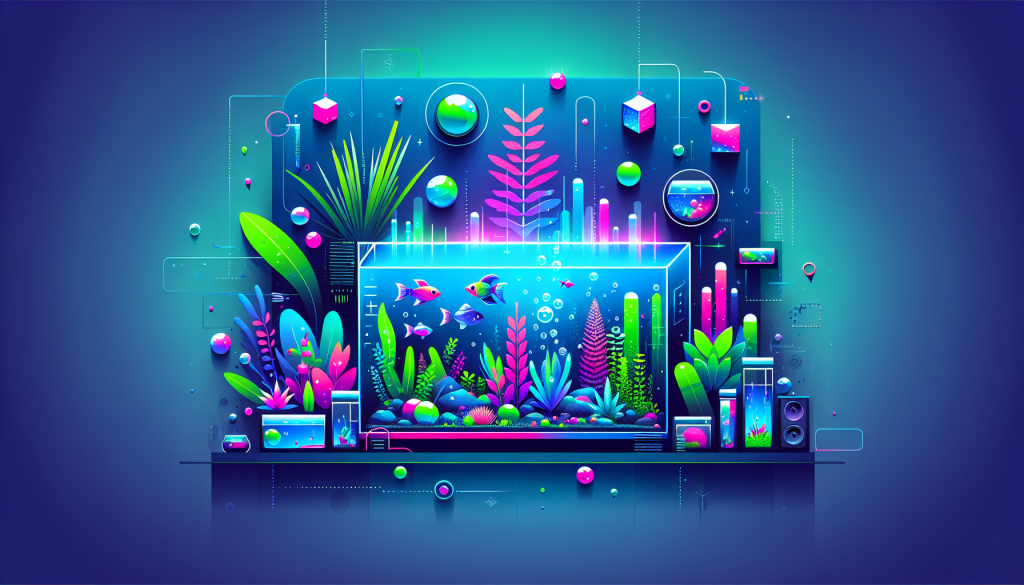 Modern flat design aquascaping illustration for undefined