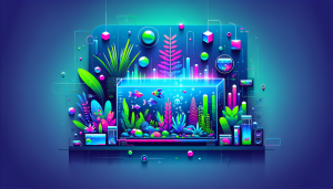 Modern flat design aquascaping illustration for undefined