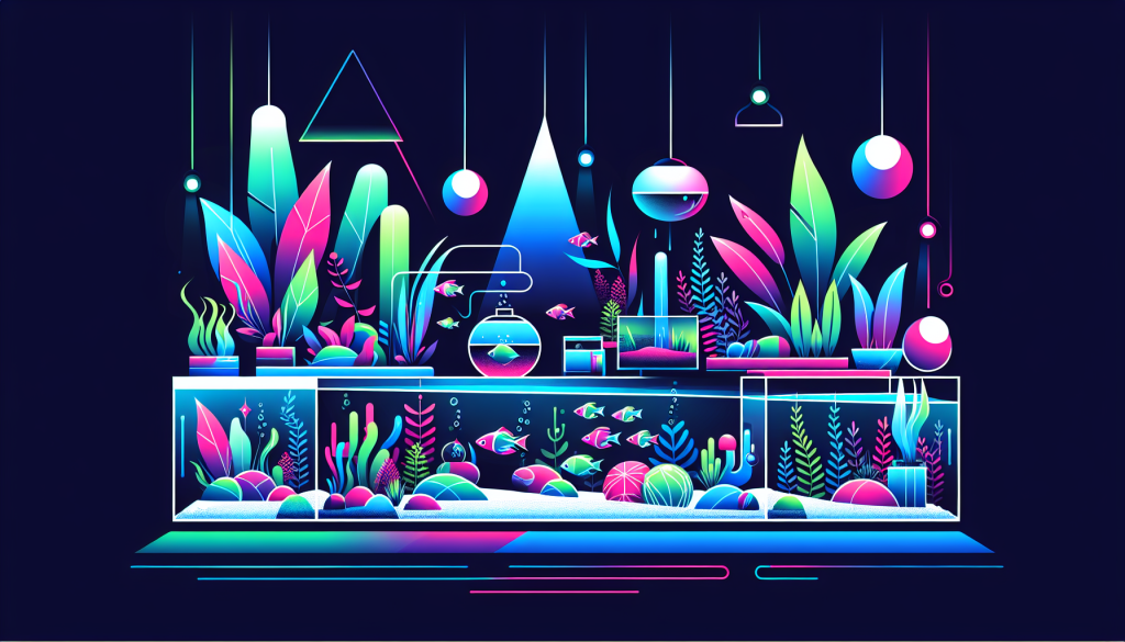 Modern flat design aquascaping illustration for undefined