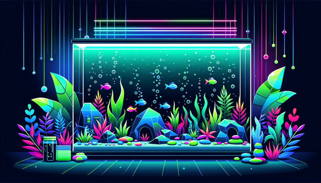 Modern flat design aquascaping illustration for undefined