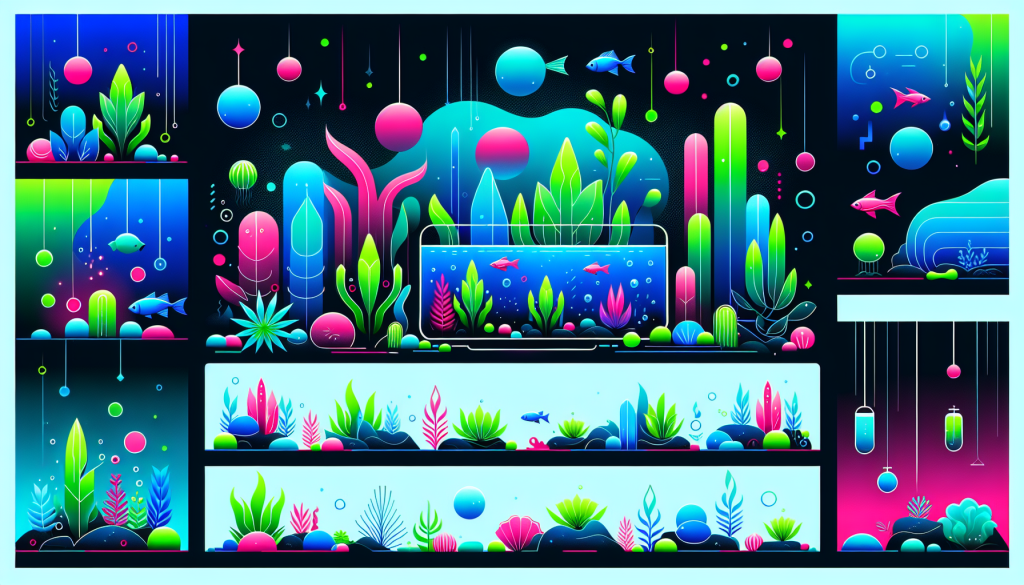 Modern flat design aquascaping illustration for undefined
