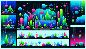 Modern flat design aquascaping illustration for undefined