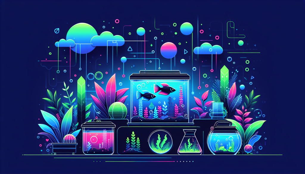 Modern flat design aquascaping illustration for undefined