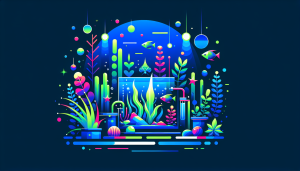 Modern flat design aquascaping illustration for undefined