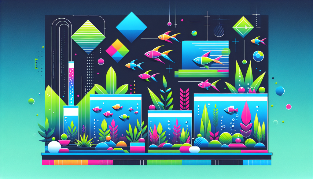 Modern flat design aquascaping illustration for undefined