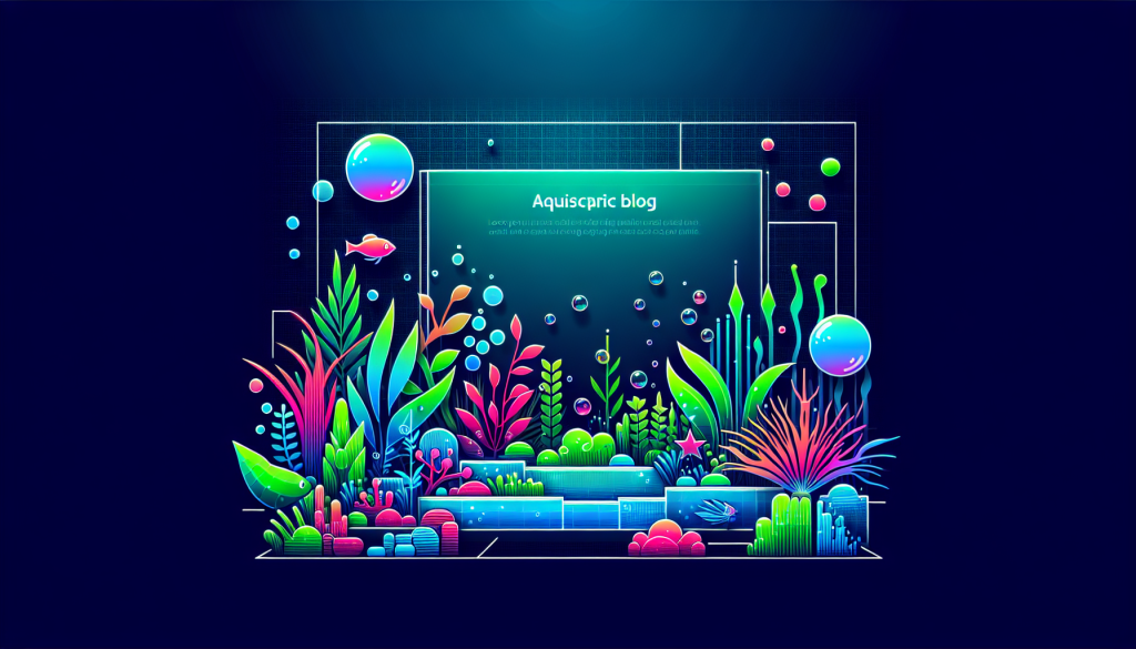 Modern flat design aquascaping illustration for undefined