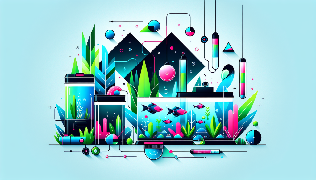 Modern flat design aquascaping illustration for undefined