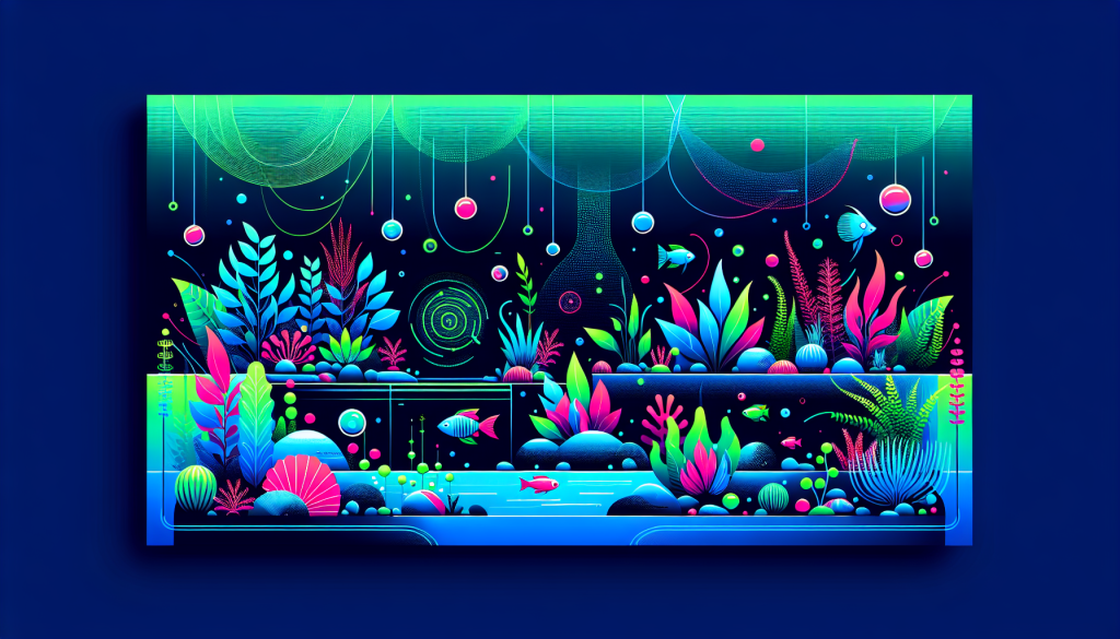 Modern flat design aquascaping illustration for undefined
