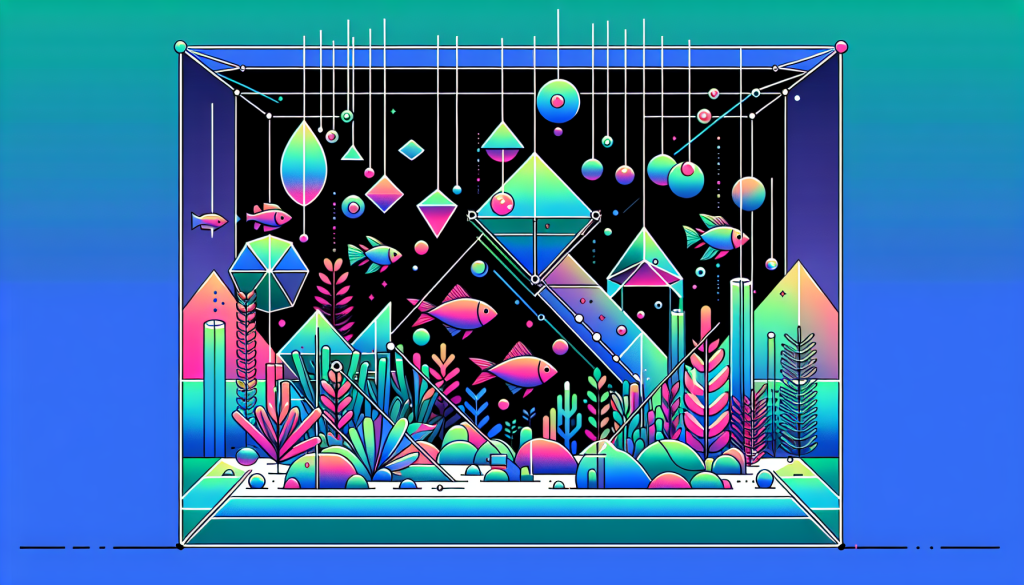 Modern flat design aquascaping illustration for undefined