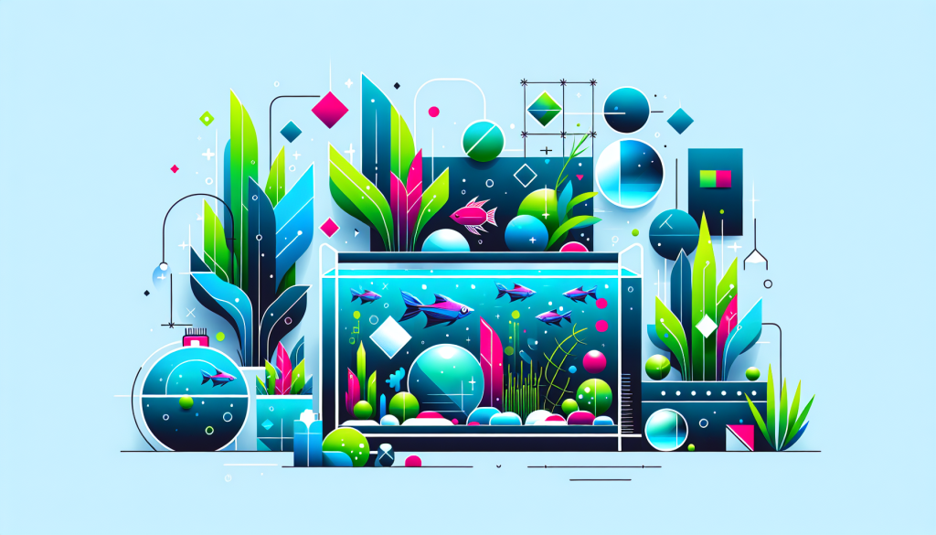 Modern flat design aquascaping illustration for undefined